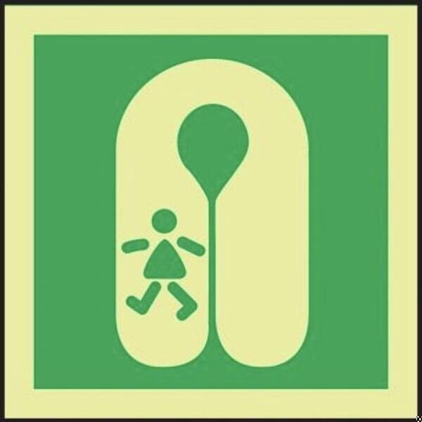 Accuform 6 in W x 6 in H, Glow Adhesive Vinyl MLMR122GE - main